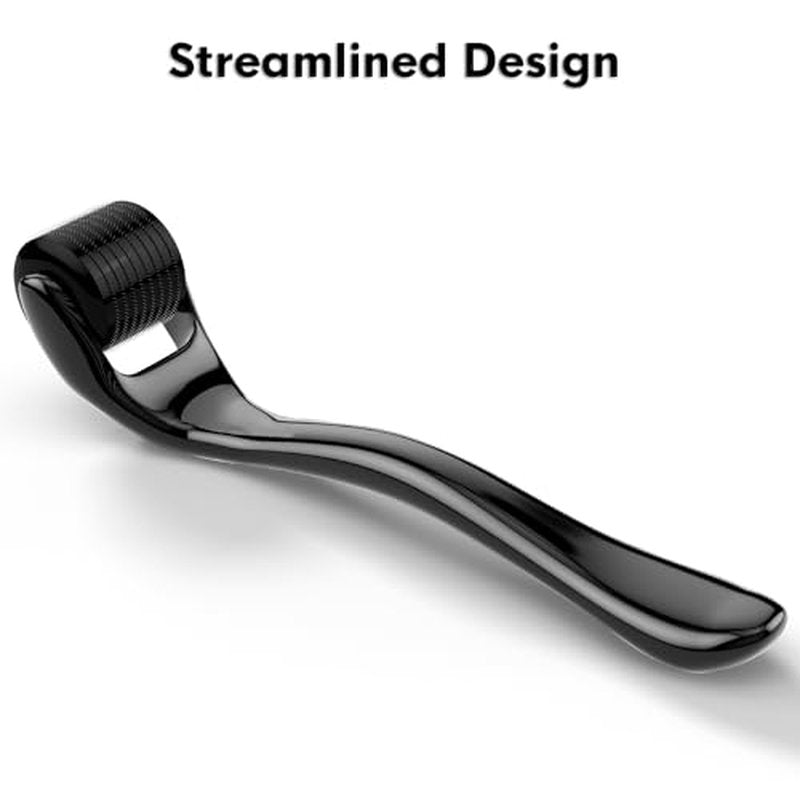 Derma Roller For Face Hair Beard，Scalp Derma Roller， Beard Microneedle Roller，Personal Use Microneedling Roller Microdermabrasion Cosmetic Beauty Instrument Self-Care Gifts For Men Women(Black O.5)