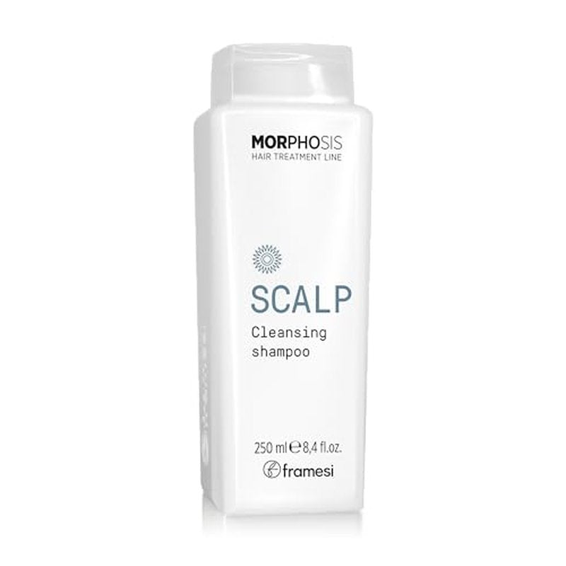 Framesi Morphosis Scalp Cleansing Shampoo 8.4 fl oz, Cleanses Hair and Scalp, Clarifying, Removes Buildup, Natural Ingredients, Color Safe