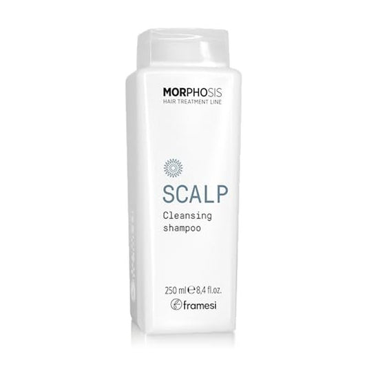 Framesi Morphosis Scalp Cleansing Shampoo 8.4 fl oz, Cleanses Hair and Scalp, Clarifying, Removes Buildup, Natural Ingredients, Color Safe