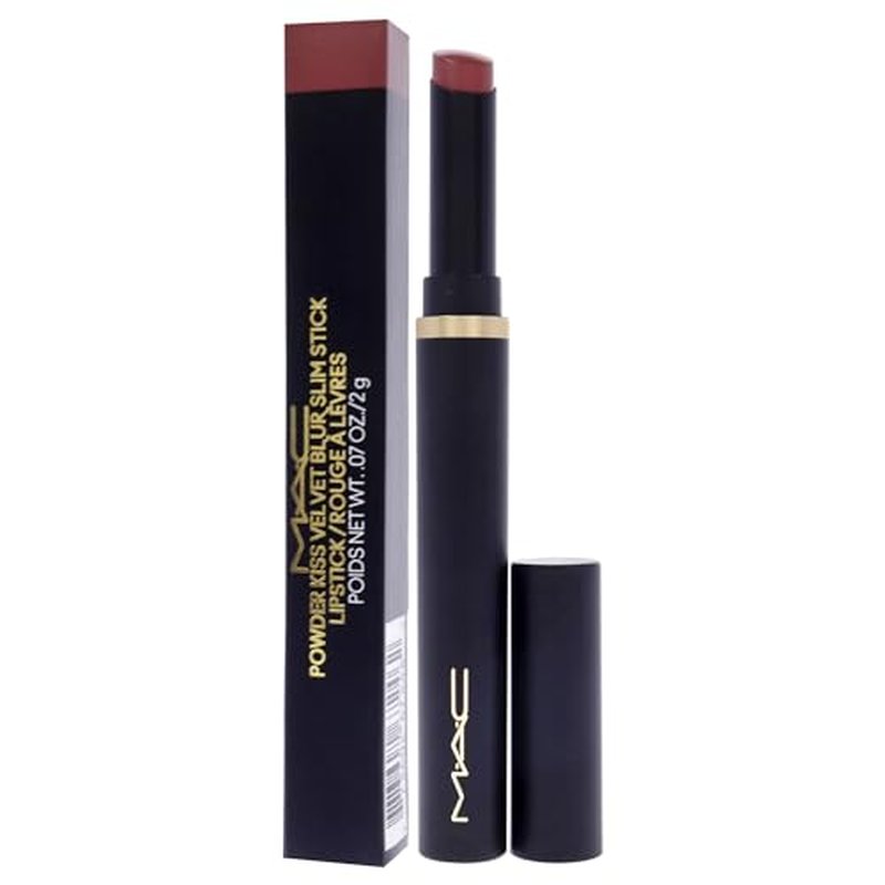 MAC Powder Kiss Velvet Blur Slim Stick - Brick Through for Women - 0.7 oz Lipstick