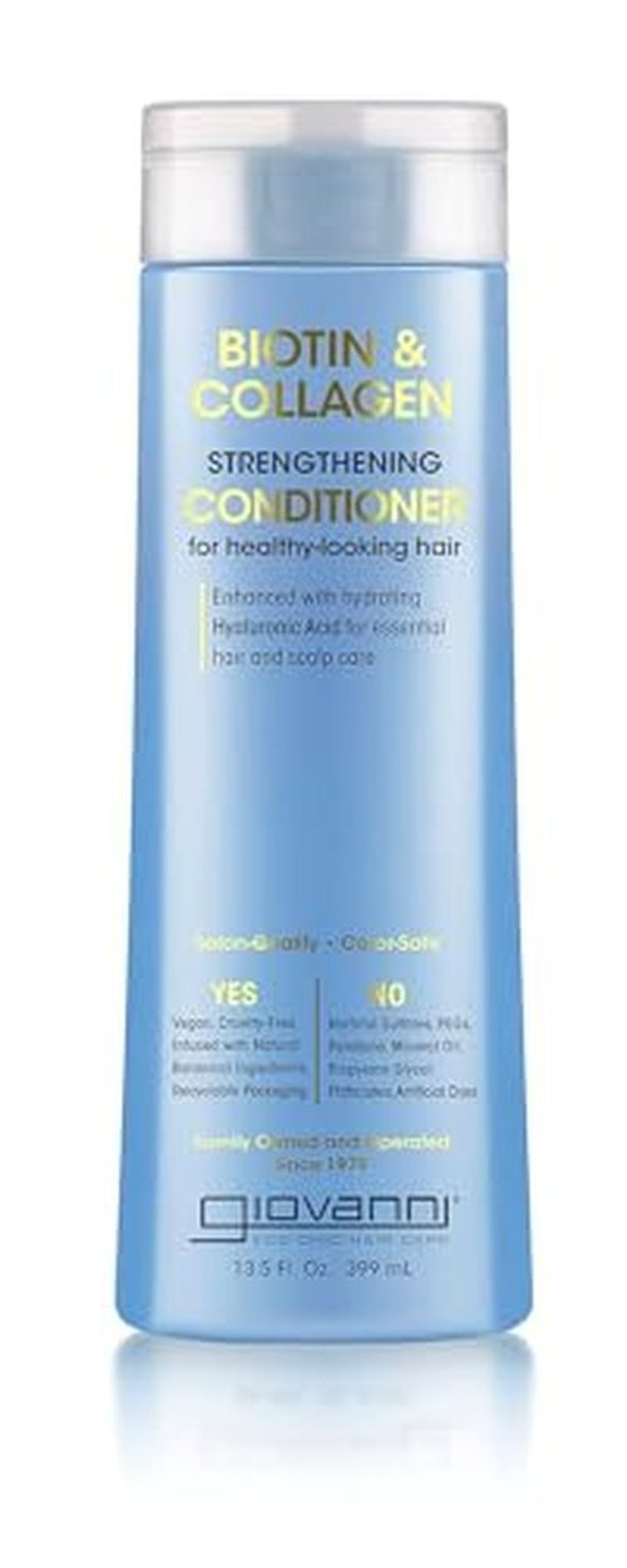 GIOVANNI Biotin & Collagen Conditioner - Strengthening Conditioner, Vegan, Cruelty-Free, Infused with Natural Botanical Ingredients, Salon-Quality, Color-Safe, For Healthy-Looking Hair - 13.5 Oz