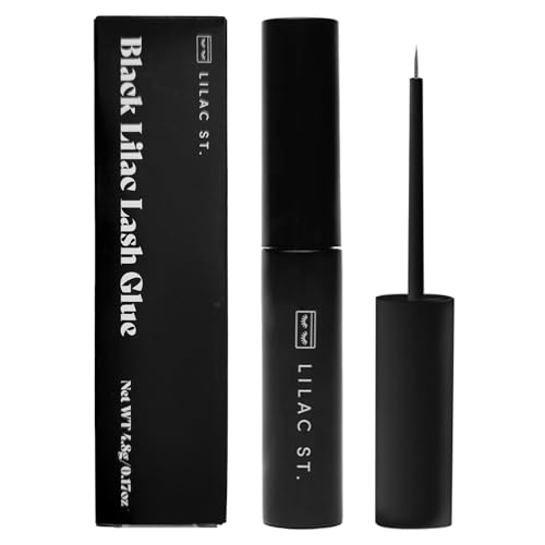 Lilac St - Lilac Lash Glue (Black) - Beginner Lash Cluster Glue - Precise Brush Tip Applicator - Strong Hold & Easy Removal - Waterproof - Sensitive Eyes Safe - Cruelty Free, Vegan, Women Founded