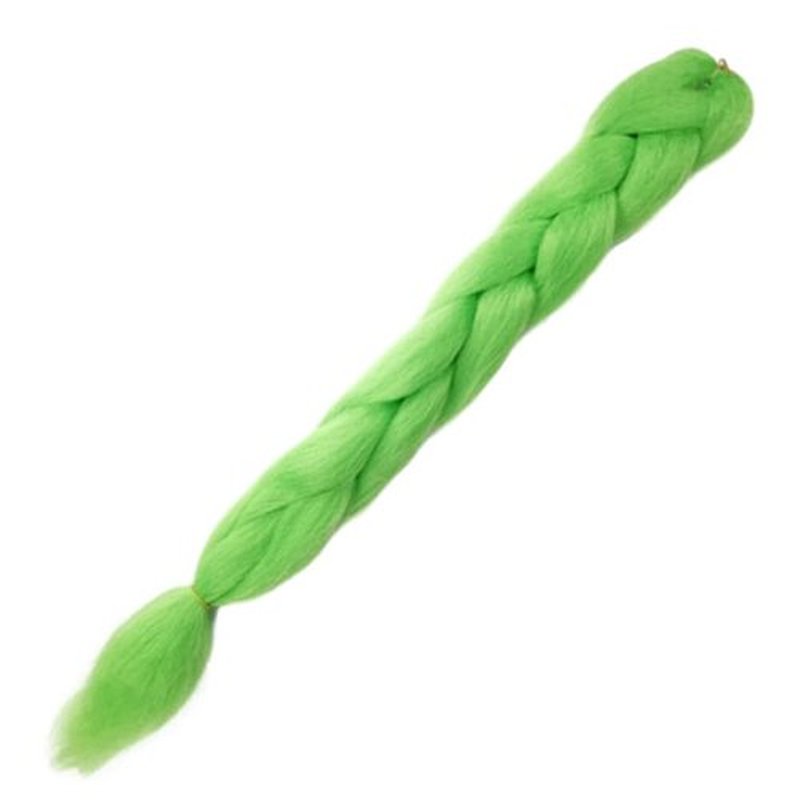 Glowing in Darkness Braiding Hair 400g Braiding Hair Jumbo Box Braids Hair Extensions Shining Jumbo Braids Hair Fluorescent Light in Darkness (Green)