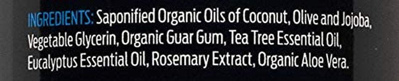 Defense Soap Organic Tea Tree Body Wash | All Natural Shower Gel with Tea Tree Oil, Eucalyptus Oil, and Aloe Vera. Wrestling Inspired, For All Mens & Womens Skin Types. 12 oz (Pack of 2)