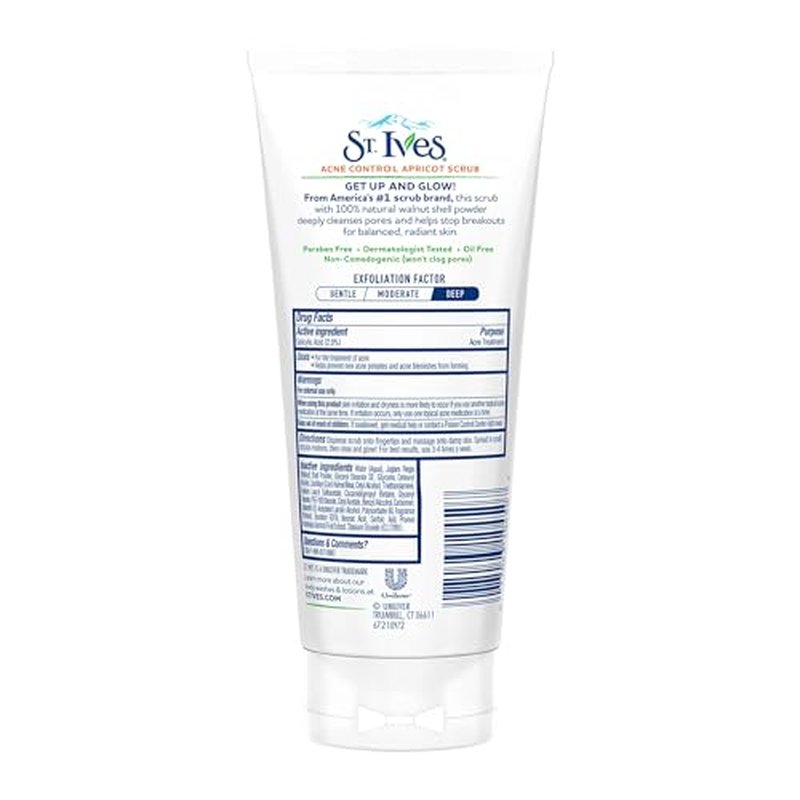 St. Ives Acne Control, Apricot Scrub 6 oz (Pack of 2)