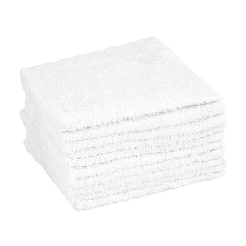 Crystal Ridge 100% Cotton Premium Wash Cloths, 12"x12", 10 Pack, Soft Feel, Absorbent Multipurpose Towels for Bathroom, Kitchen and Gym. Face & Body Washcloths, Bar Towels (10, Contemporary)