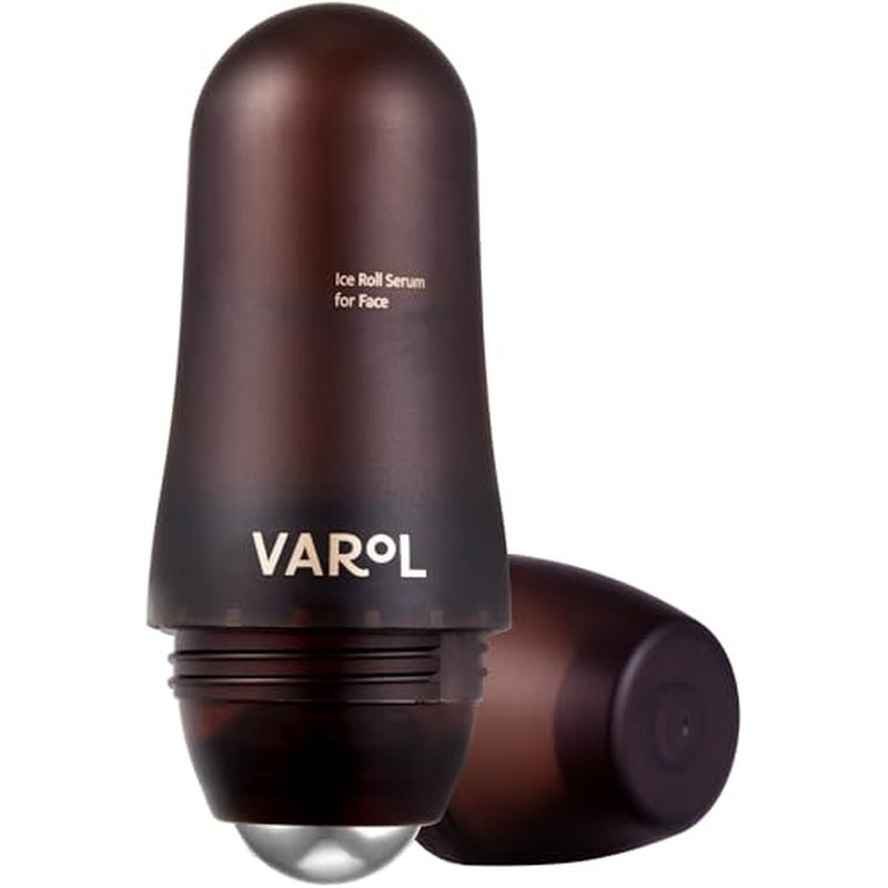 VAROL Ice Roller Facial Serum - Cooling Roll-On Serum for Face, Puffy Eyes, Under Eye Bags, Puffiness Relief, Anti-Aging, Soothing, Hydrating - Korean Skincare 1.69 fl.oz (50ml)