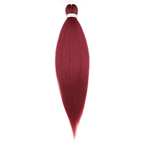 Pre-Stretched Braiding Hair Extensions Hot Water Setting Braiding Hair Easy Braid Crochet Hair Professional Itch Free Synthetic Fiber Soft Yaki Texture Braids hair 26In (2 Bundles,#900)