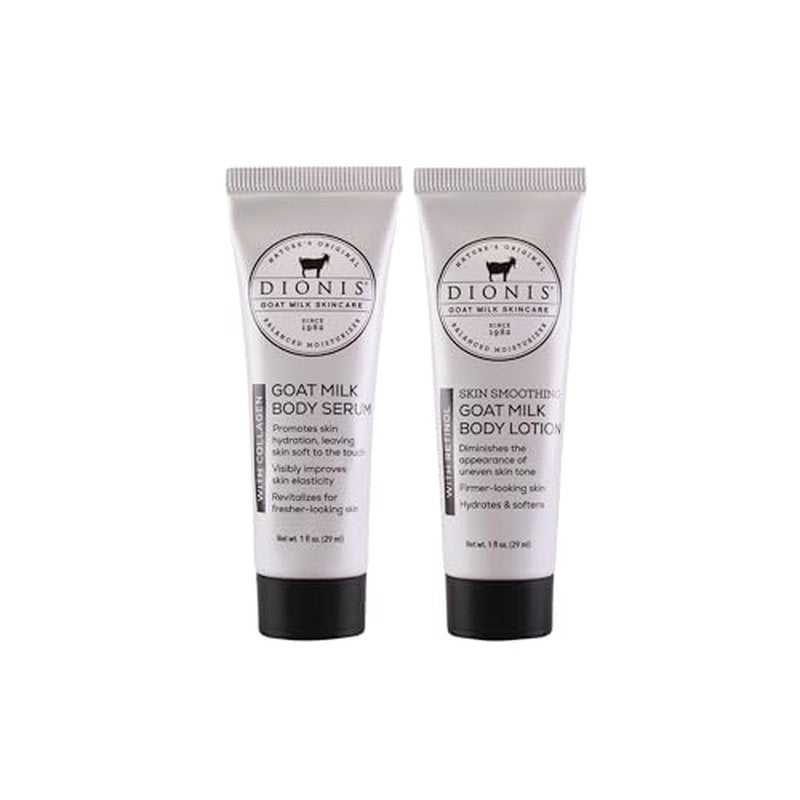 Dionis Body Treatment Goat Milk Duo - Body Lotion with Retinol and Body Serum with Collagen For Smoother and Younger Skin