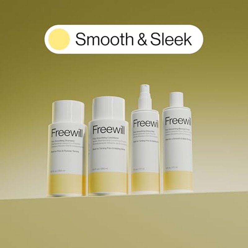 Freewill Frizz Smoothing Conditioner, Helps with Frizz Control, Hair Shine and Hair Hydration, Hair Conditioner Tames Frizzy Hair and Flyaways for Smoother Hair, 8.5 oz