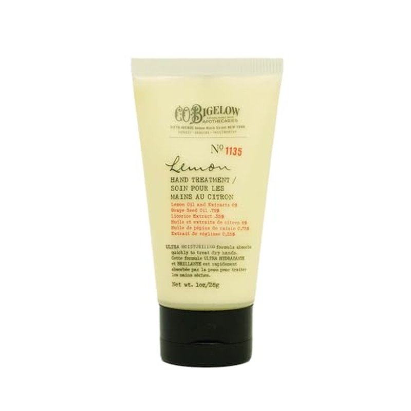 C.O. Bigelow Lemon Hand Treatment No 1135 - Lemon Hand Lotion for Dry Hands with Grape Seed Oil & Lemon Extract, Lemon Scented Lotion for Dry Skin, 1 Oz.