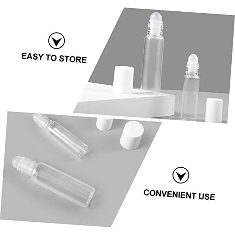 Outanaya 12pcs Glass Roller Bottle Condiment Sponge Applicator Bottle Refillable Oil Roller Bottles Liquid Applicator Bottle for Feet Sponge Top Applicator Bottle Essential Oil Transparent
