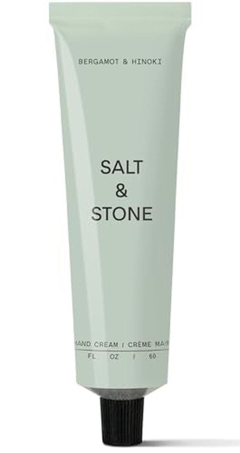 Salt & Stone Hand Cream for Women & Men | Bergamot & Hinoki | Hydrates, Nourishes & Softens Skin | Restores Dry Cracked Hands | Fast-Absorbing | Cruelty-Free & Vegan (2 fl oz)