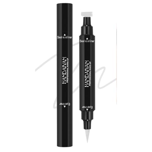 ONarisae Eyeliner Pencil Double-sided Stamp Liquid Eye liner Pen Smudgeproof Long Lasting White