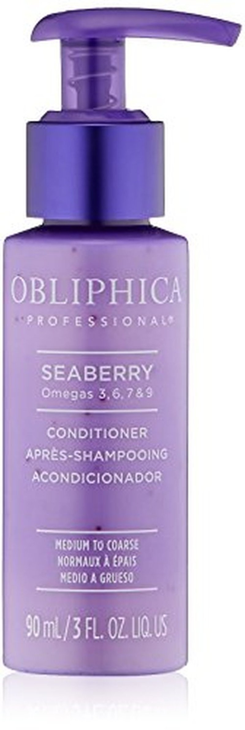 Obliphica Seaberry Conditioner for Medium & Course Hair - Frizz Free, Nourished, and Damaged Repaired Hair - Hair Mask & Treatment for Dry Hair and Growth - 3 Fl Oz