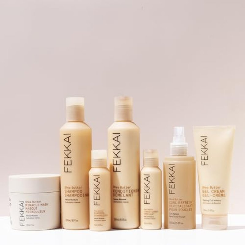 FEKKAI Shea Butter Shampoo (1 Liter) + Conditioner (1 Liter) - Improves Moisture, Softness & Shine - Reduces Frizz by 61% Up to 12H - Free of Sulfates, Parabens, Phthalates - Vegan, Cruelty-Free
