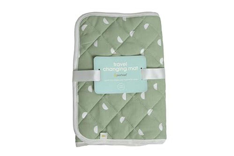 Pearhead Baby Travel Changing Pad, Wipeable and Portable Diaper Changing Mat, Newborn and Infant Changing Pad, Diaper Bag Essential, Sage Green