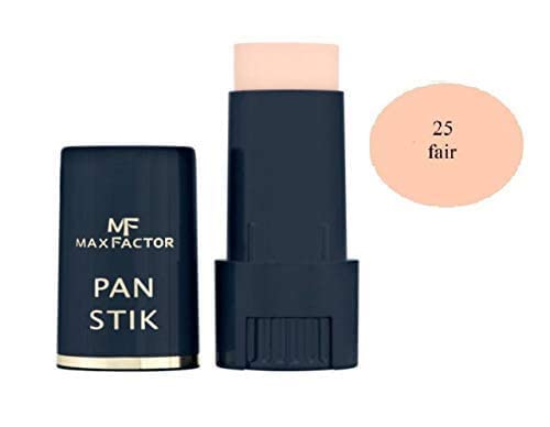Max Factor Panstik Foundation 25 Fair - Long-Lasting Full Coverage (3 Pack)