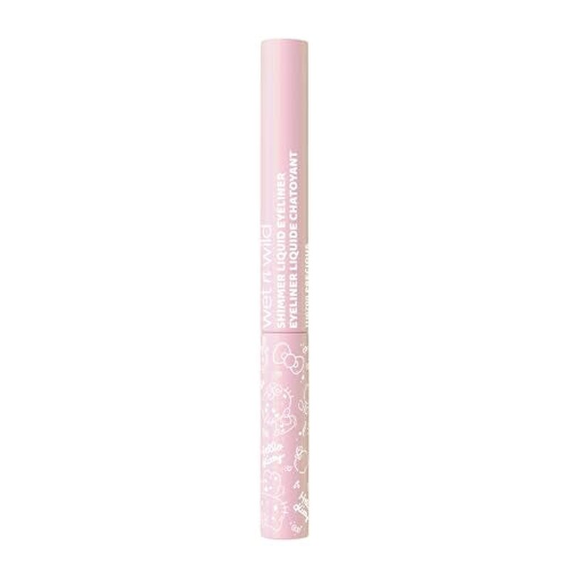 wet n wild Hello Kitty Shimmer Liquid Eyeliner, Richly Pigmented Iridescent Pearl Particles, Smooth & Easy Brush Application, Cruelty-Free & Vegan - Kawaii