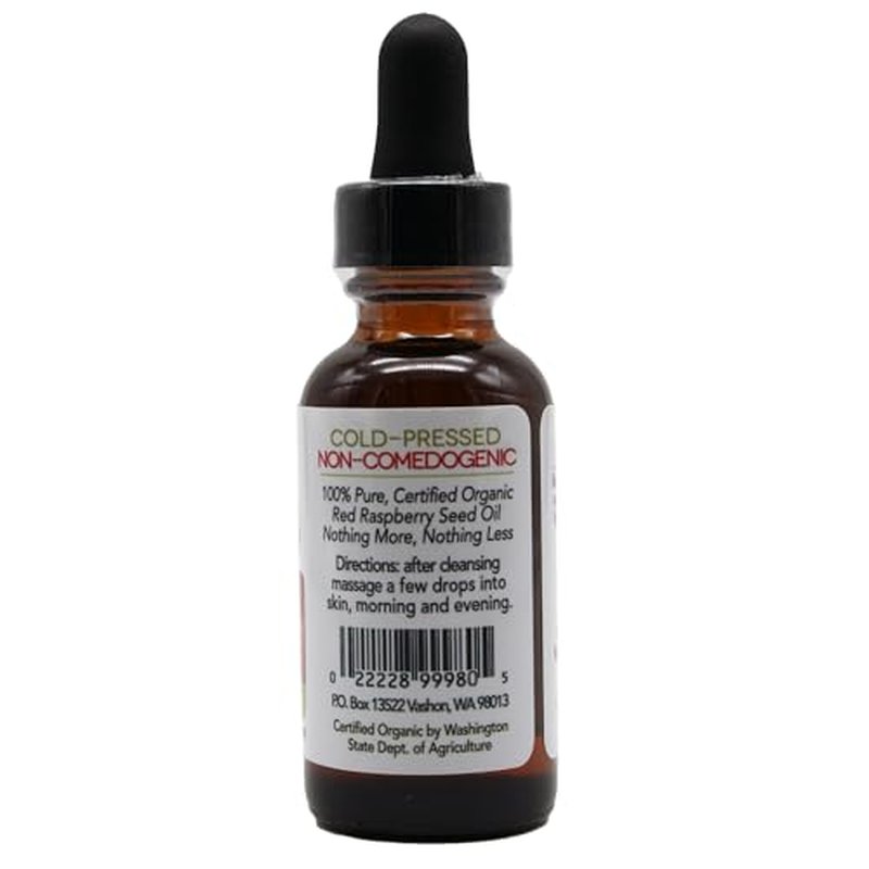 Berry Beautiful Certified Organic Red Raspberry Seed Oil - Cold-pressed from US grown raspberries (1 fl oz)