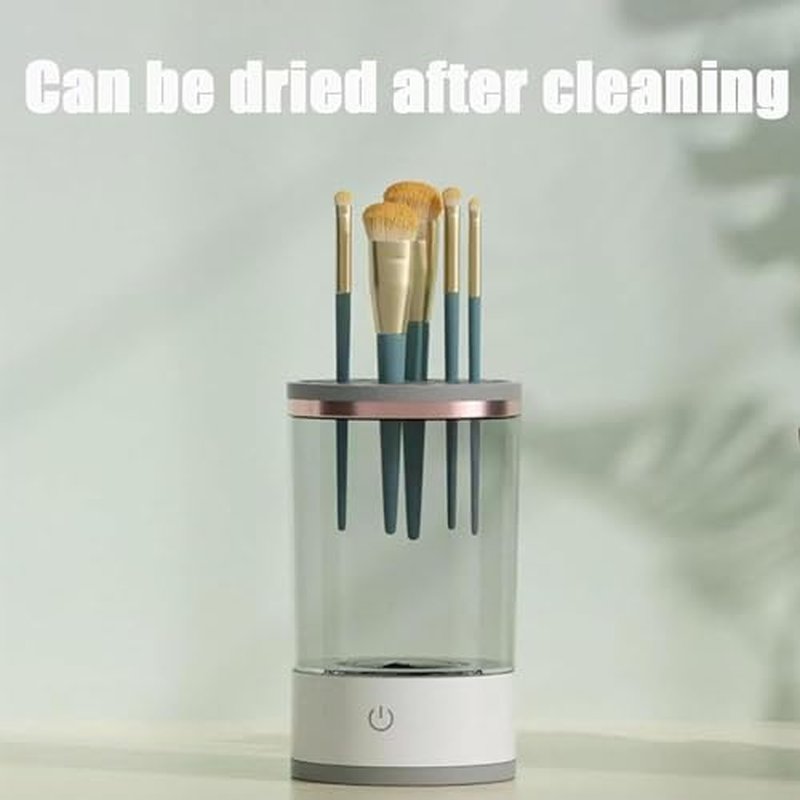Rinse Hero Brush Cleaner, 2025 New Rechargeable Electric Makeup Brush Cleaner Machine, Beauty Swirl Cosmetic Brush Cleaner, Automatic Make up Brush Cleaner with Cleaning Agent (Black, Charging)
