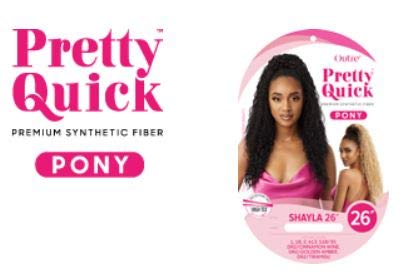 Outre PRETTY QUICK DRAWSTRING PONY Fabulous Looking Long Curly Wave Premium Synthetic High Heat Friendly Limitless Look Hair Pieces Ponytail - SHAYLA 26" (DR2/CINWN)