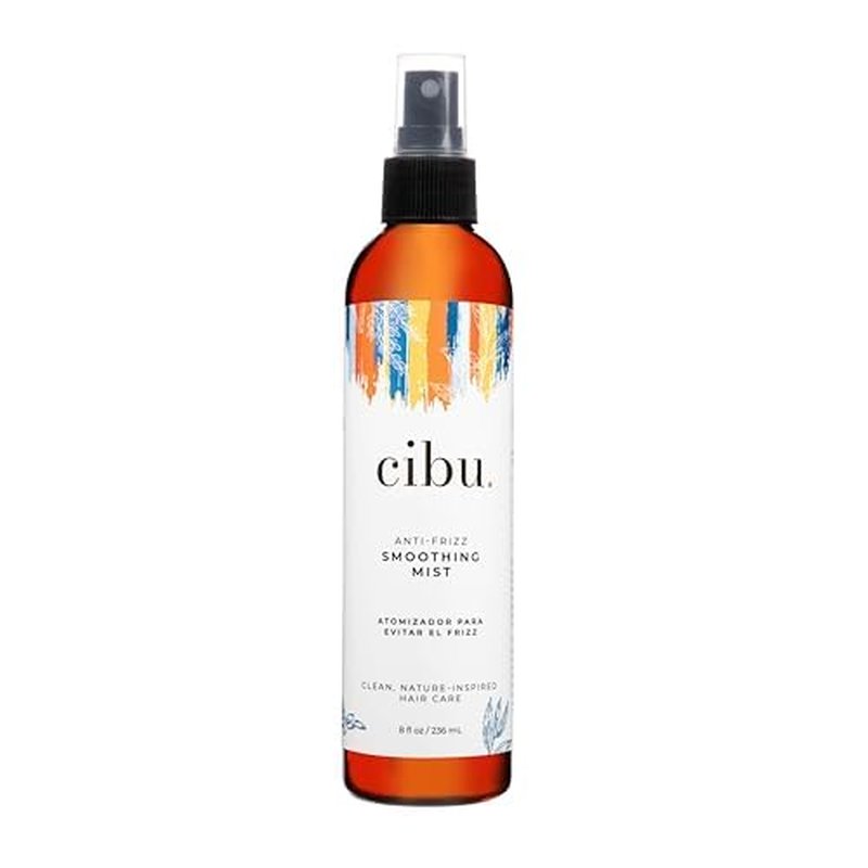 CIBU Anti-Frizz Smoothing Spray | Rice Protein and Keratin Treatment | No Heat Damage Silky Hair Product | 8oz