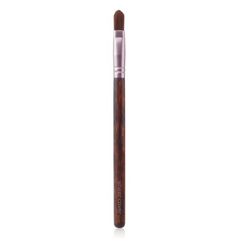 Sheer Cover Studio Conceal & Brighten Concealer- Highlight Trio Tan/Dark Shade Two-Toned Concealers Shimmering Highlighter Tan/Dark Shade with Concealer Brush