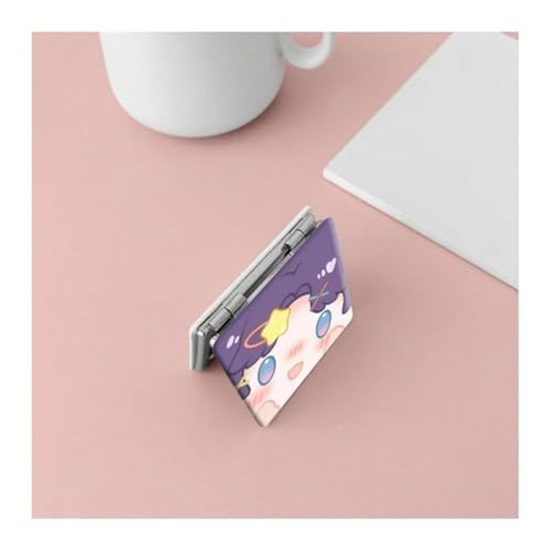 XYZSJGW Cute Sylus Rafayel Travel Makeup Mirror Game Love and Deepspace Xavier Portable Mini Handheld Foldable Makeup Mirror (Caleb)
