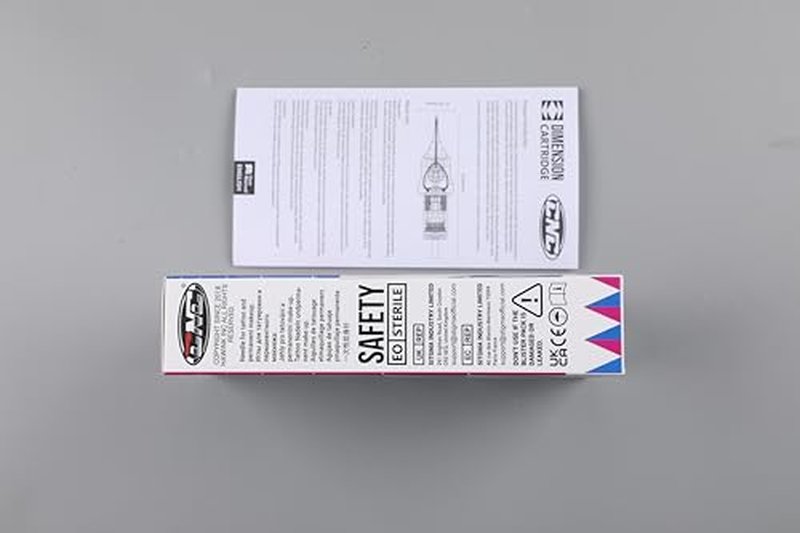 Tattoo Cartridge Needles 20Pcs #12(3RS) Standard 0.35mm Round Shader M-Taper Disposable Cartridges with Membrane EN04C-20-1203RS-M