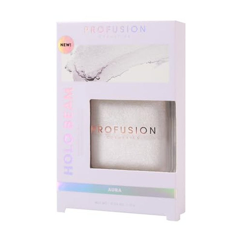 Profusion Cosmetics Holo Beam Holographic Highlighter, Intense Color Shifting Glitter with Buildable Glow for Festival Looks (Aura, 1)