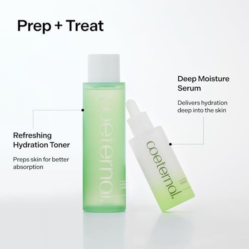 Hydration Toner & Deep Moisture Serum Set - Korean Skincare Essentials for Refreshing Skin