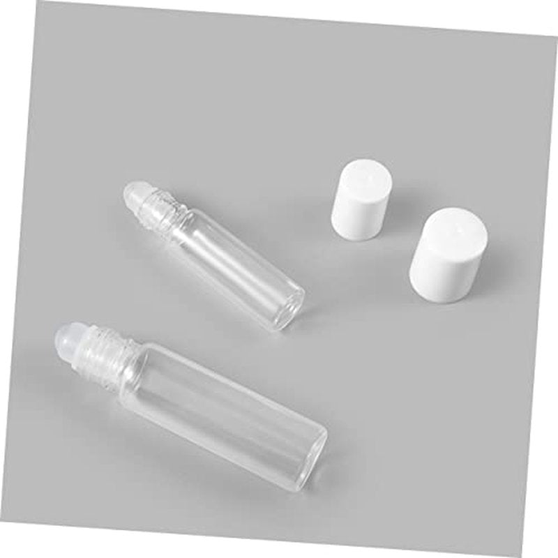 Outanaya 12pcs Glass Roller Bottle Condiment Sponge Applicator Bottle Refillable Oil Roller Bottles Liquid Applicator Bottle for Feet Sponge Top Applicator Bottle Essential Oil Transparent