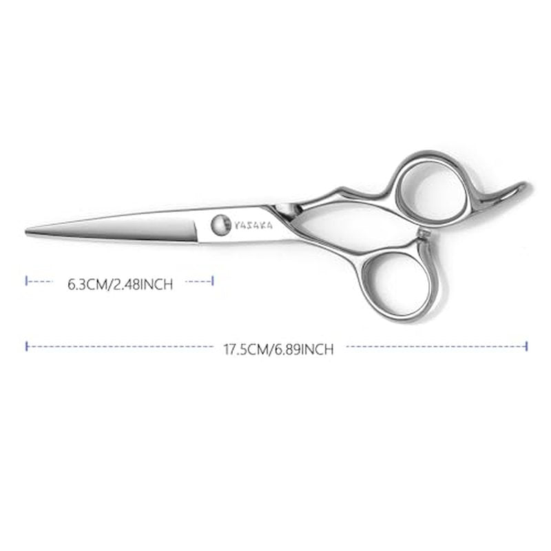YASAKA 6.5 Inch Professional Hair Cutting Shears,Hairdressing Scissors Cobalt Stainless Scissors Sharp Razor Edge Barber Hair Scissors Ergonomic Grip Design for Hair Salon or Home Use Hair Cutting Kit