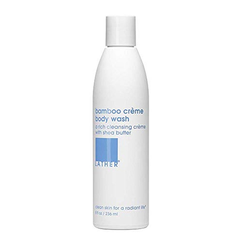 LATHER - Bamboo Crème Natural Body Wash, 8 fl oz - Shower Gel Cleanser - Gentle Body Soap - Essential Oils - Bamboo, Shea Butter, Lavender - All Skin Types - Vegan, Cruelty Free - Beauty & Skincare