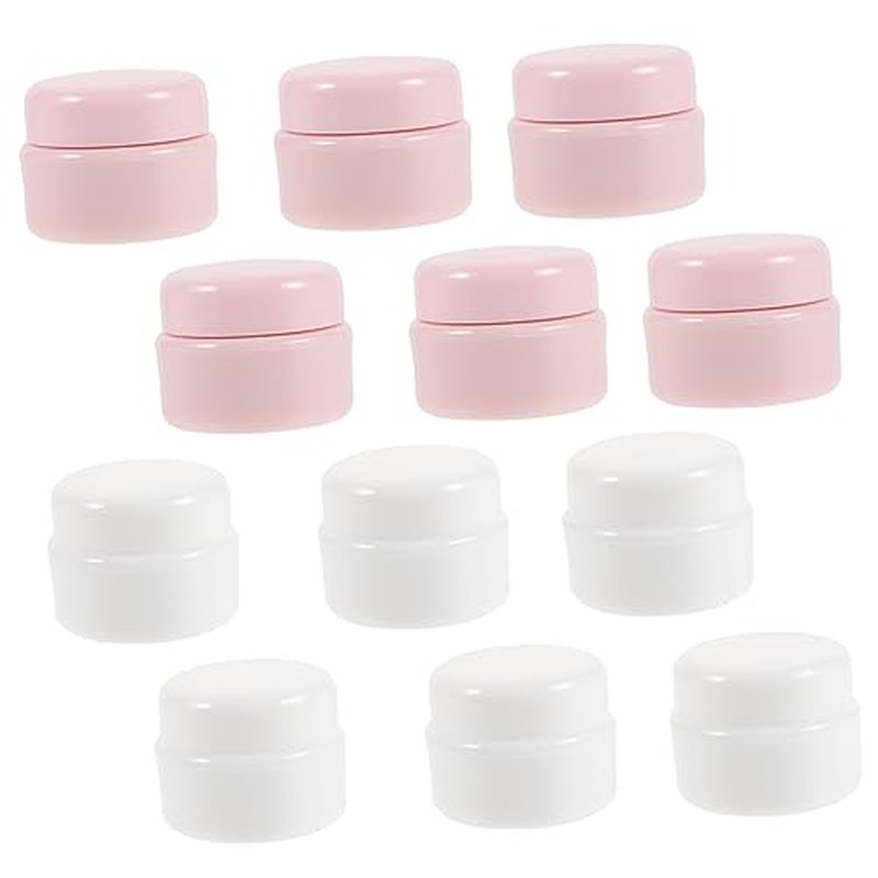 OHPHCALL 2sets Cream Box Makeup Sponge Body Butter Jars Travel Containers for Creams Travel Containers for Toiletries Clear Nail Polish Refillable Makeup Containers Sponge Holder 12pcs*2