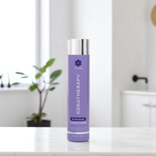 Keratin Infused Violet Toning Conditioner for Blonde Hair - 10.1 fl. oz - Sulfate & Paraben Free
