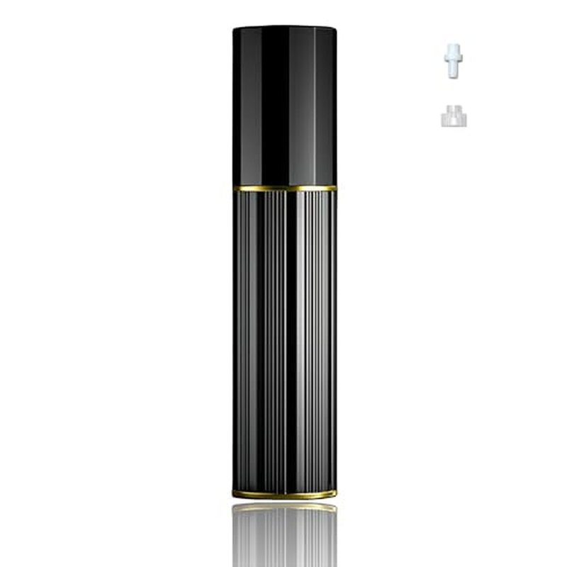 Fiwecos Perfume Travel Refillable Bottle Cologne Portable Atomizer Fragrance Scent Sprayer Pump Fill from Bottom Mini Pocket Size 5ml for Travel Essentials & Best Gift (Black)