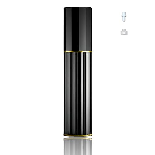 Fiwecos Perfume Travel Refillable Bottle Cologne Portable Atomizer Fragrance Scent Sprayer Pump Fill from Bottom Mini Pocket Size 5ml for Travel Essentials & Best Gift (Black)