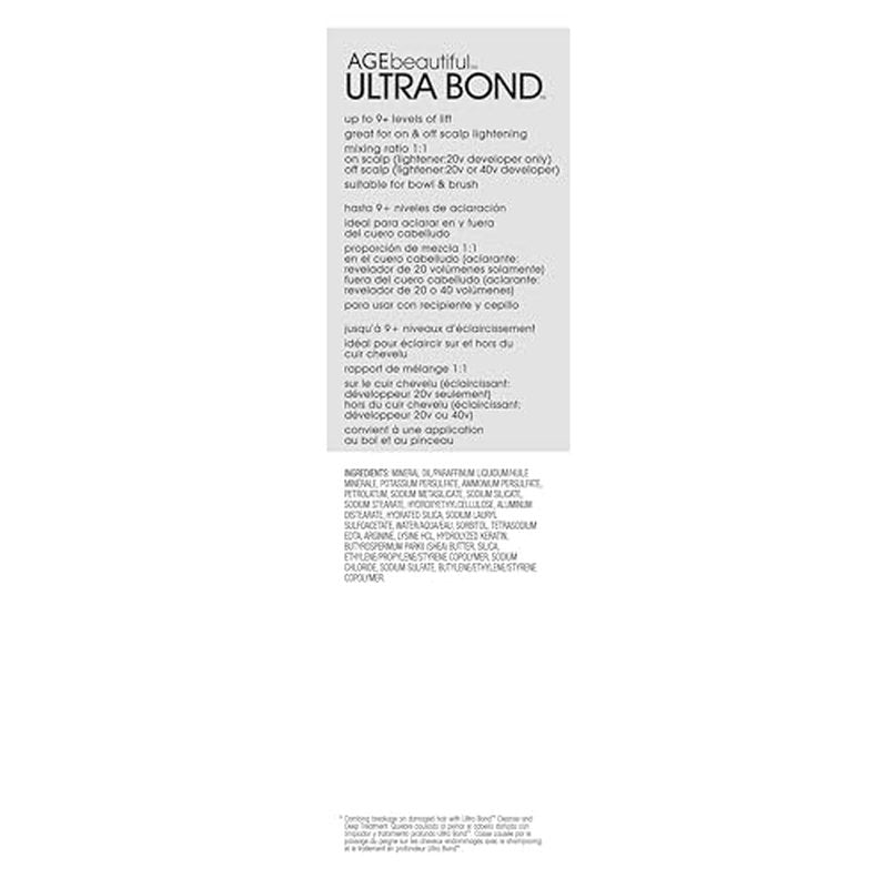 ULTRA BOND Hair Creme Lightener with Bond Building - Lifts up to 9+ Levels - Strengthen, Protect & Nourish, 2 Fl Oz
