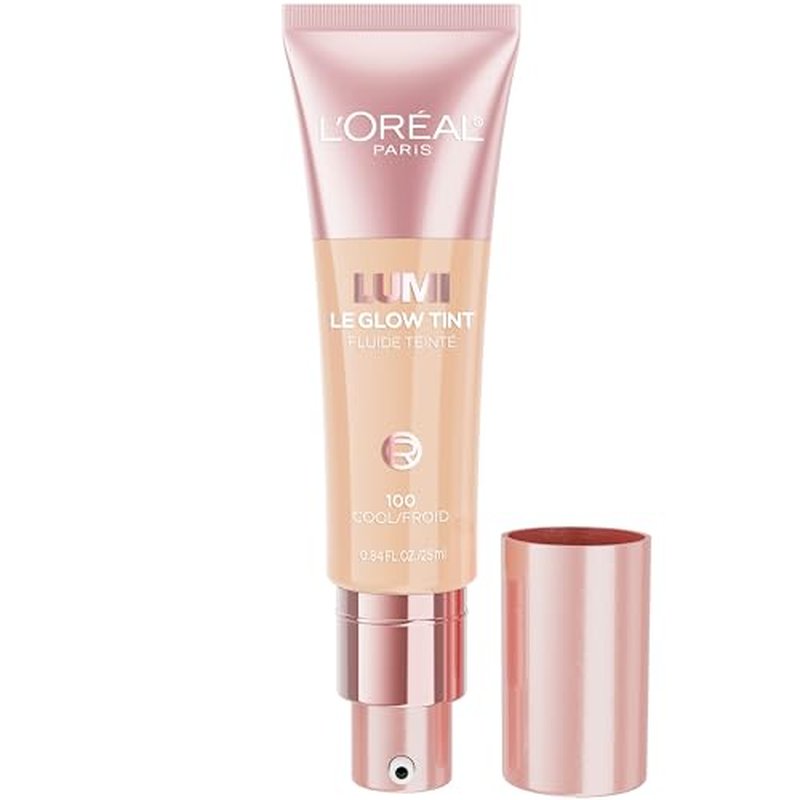 L’Oréal Paris Lumi Le Glow Skin Tint, Lightweight Water-Based Tinted Serum with Foundation-Like Coverage, Glow Illuminator, Neutral 420, 0.85 Fl Oz