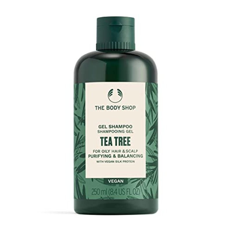 The Body Shop Tea Tree Purifying & Balancing Shampoo for Oily Hair & Scalp, Vegan, 8.4 Fl Oz