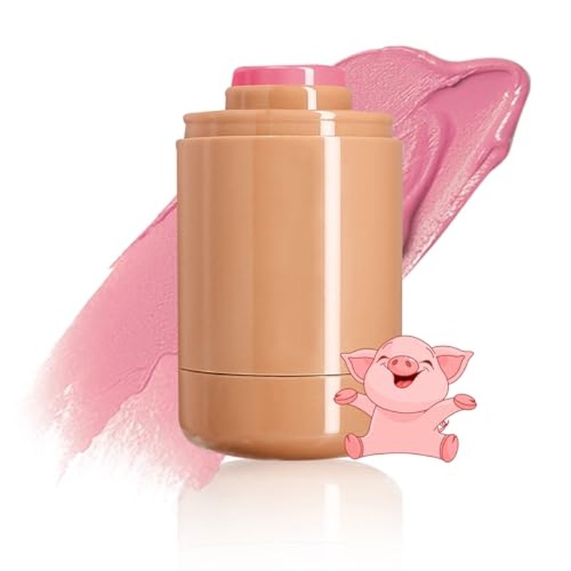 Pocket Blush Stick, 3-In-1 Natural Matte Blush Cream Blush Stick for Eyes, Cheeks & Lips, Blends Perfect for Skin Portable Multipurpose Long Lasting Waterproof and Sweatproof for Women (01)
