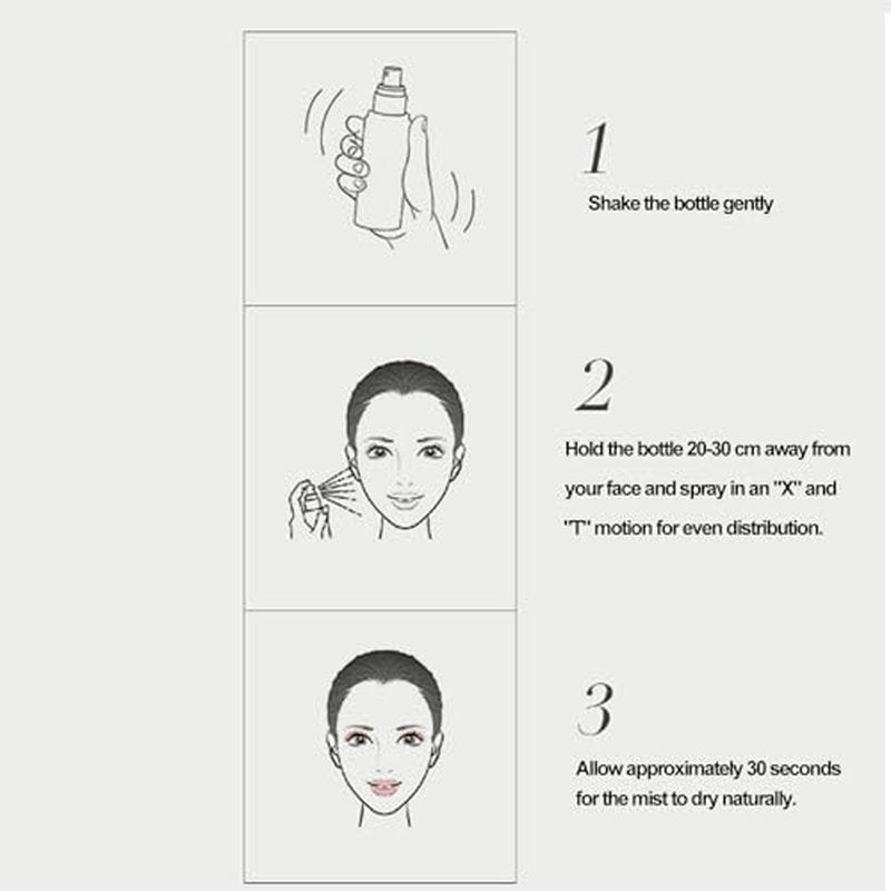 Long Lasting Hydrating Makeup Setting Spray, Long Lasting Makeup Setting Spray, Makeup Setting Spray for Face, Setting Spray For Makeup Long Lasting for All-Day Makeup Perfection (Black, 1)