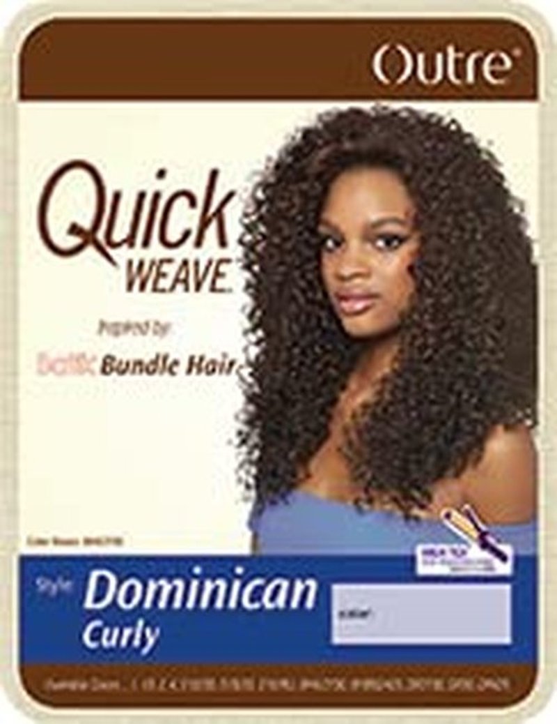 Outre Synthetic Hair Half Wig Quick Weave Batik Dominican Curly (1 Jet Black)