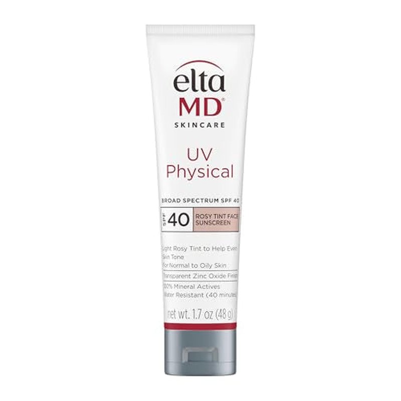 EltaMD UV Physical Rosy Tint Sunscreen for Face, SPF 41 Antixoidant Tinted Sunscreen, 100% Mineral Actives, 1.7 oz