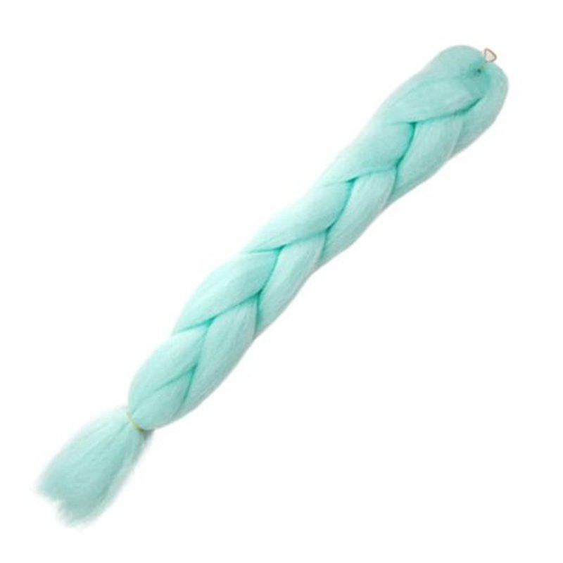 Glowing in Darkness Braiding Hair 400g Braiding Hair Jumbo Box Braids Hair Extensions Shining Jumbo Braids Hair Fluorescent Light in Darkness (Baby Blue)