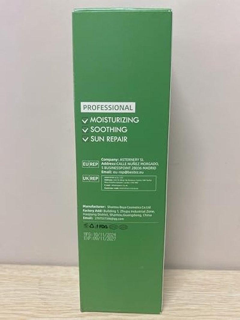 ASYBO Aloe Vera Gel, 100% Natural Pure Aloe Vera Hydrating Facial Cream, Soothing & Moisturizing, After Sun Care, Reduce Acne, Repair Scars, Suitable for All Skin Types, 250ml / 8.8 fl oz