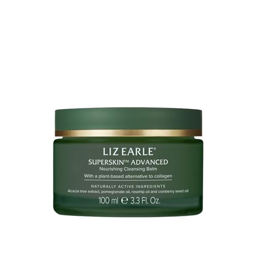Liz Earle Superskin Advanced Nourishing Cleansing Balm & Cloth - Makeup Remover Balm & Facial Cleanser Enriched with Pomegranate Extract to Firm and Even Skin Tone (100ml)