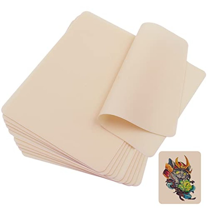 Tattoo Practice Skins with Transfer Paper - Autdor 30Pcs Tattoo Fake Skin and Tracing Paper Kit Includes 20Pcs Tattoo Paper and 10Pcs Double Sided Tattoo Skin Practice for Tattoo Practice